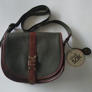 The Sak Topanga Leather Olive Cross Body Bag